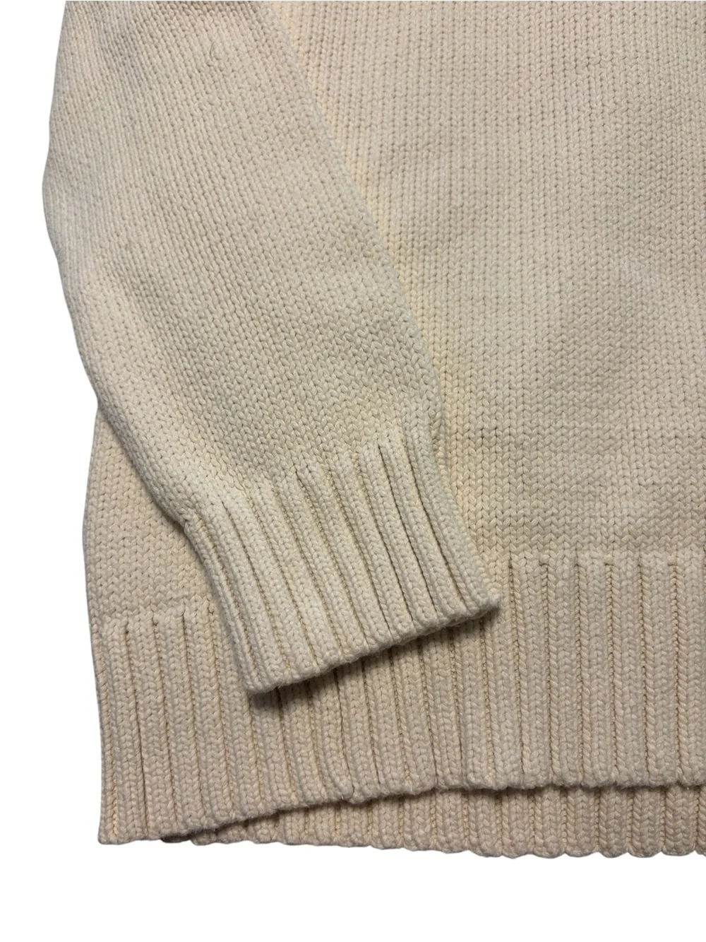 J. Crew 1988 Rollneck Sweater Size Large Cream Nautical Fisherman Preppy - Picture 4 of 7